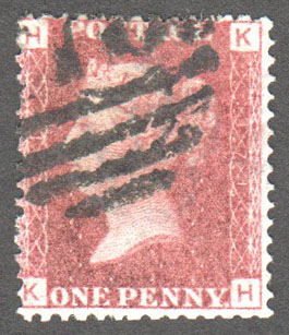 Great Britain Scott 33 Used Plate 171 - KH - Click Image to Close